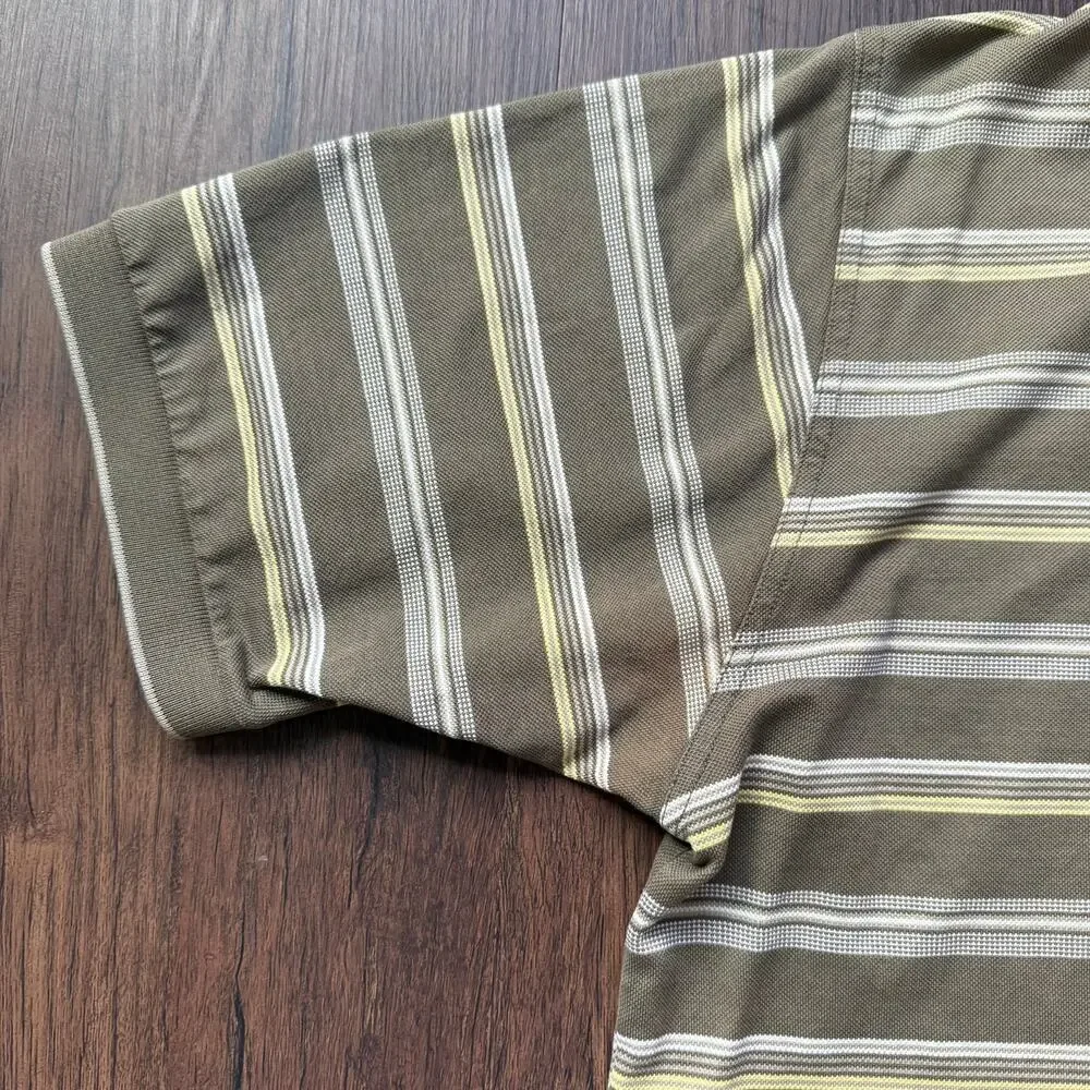 Boss Hugo Boss Golf Polo Shirt Striped Made in Italy 100% Cotton Men’s